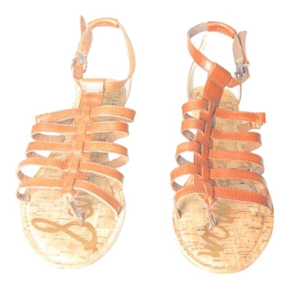 SAM EDELMAN Donna Gladiator Mini Wedge Sandal Size 10M - Picture 4 of 8